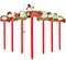 Big Mo's Toys Yard Stakes - Holiday Outdoor Snowman Decorations Lawn Signs For Christmas - 8 Pieces
